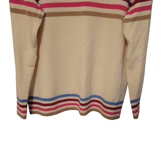 Lands' End Wool/Cashmere Retro Classic Preppy Turtleneck Sweater, Size L/XL - Picture 4 of 7